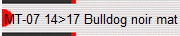 MT-07 14>17 Bulldog noir mat